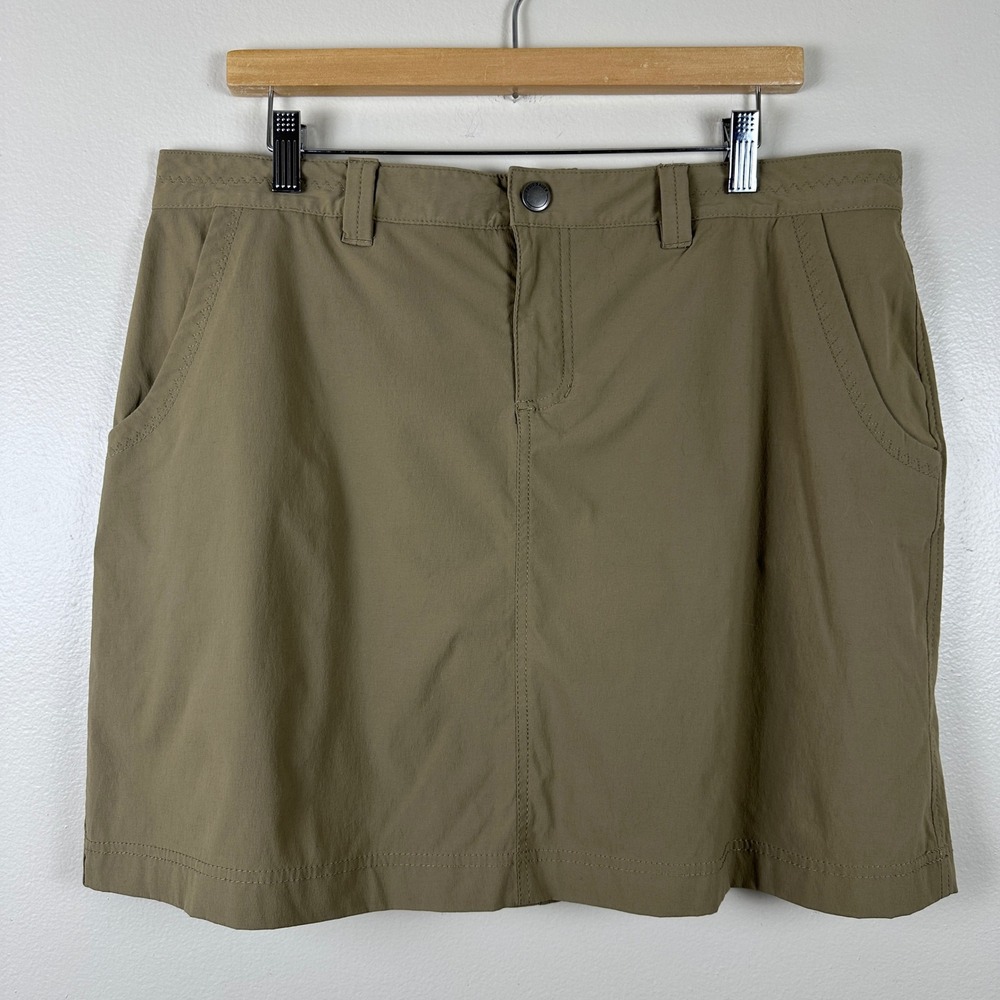 Eddie Bauer Women's 14 Skort Khaki Tan Travex Hiking Active Outdoor Shorts Skirt